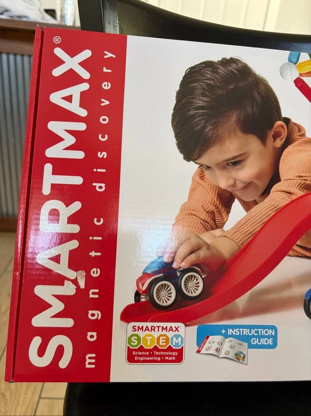 SmartMax Stunt Cars 46pc Magnetic Building Set STEM Toy Ages 3-6
